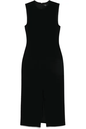 THEORY Slit crepe dress