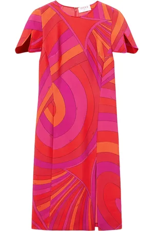 Puccini Iride-print midi dress