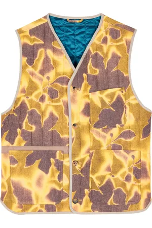 Paul Smith Photogram Leaves quilted gilet