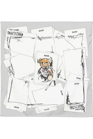 Moschino Teddy bear-motif scarf