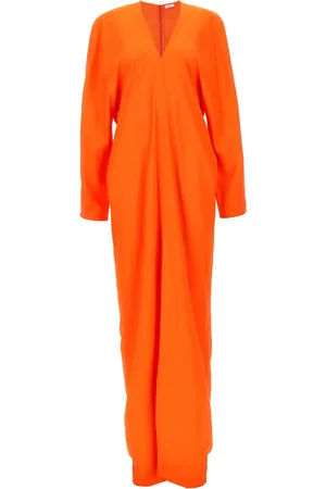 Salvatore Ferragamo V-neck satin maxi dress
