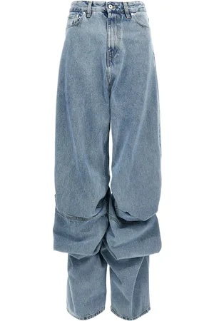 Y / PROJECT Draped-detail jeans