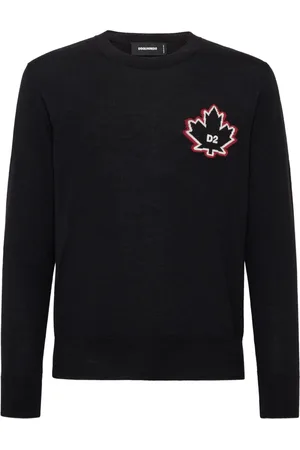 Dsquared2 D2 Leaf-intarsia jumper