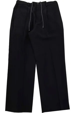 N. HOOLYWOOD Drawstring-waistband straight trousers