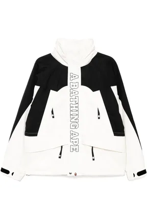 A Bathing Ape Logo-embroidered hooded jacket