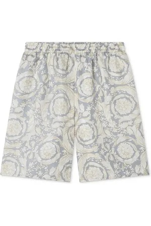 VERSACE Barocco-print silk bermuda shorts