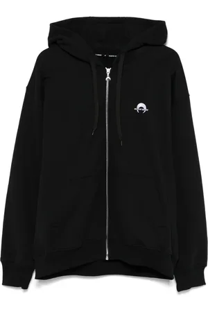 Marine Serre Moon-logo zip-up hoodie
