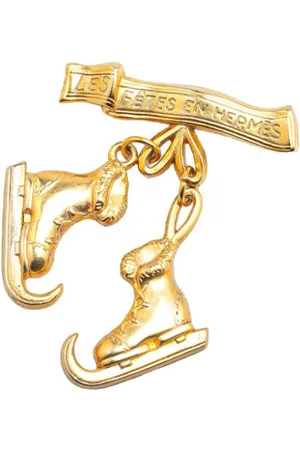 Hermès 20th Century Plated Skate Pin costume brooch