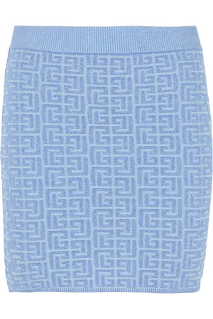 Balmain Labyrinth-jacquard skirt