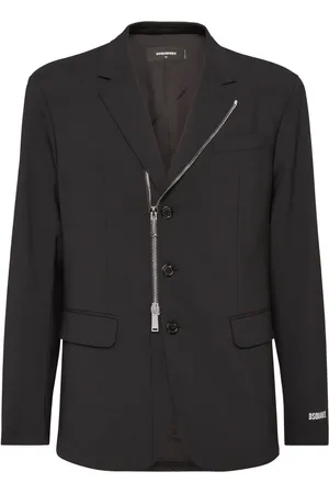 Dsquared2 Zip-detailing twill blazer