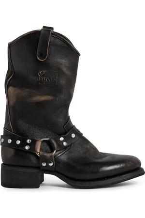 Dsquared2 Worn-treated biker boots