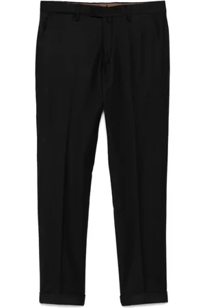BRIGLIA Felted-finish trousers