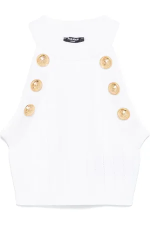 Balmain Coin-buttons detailed top