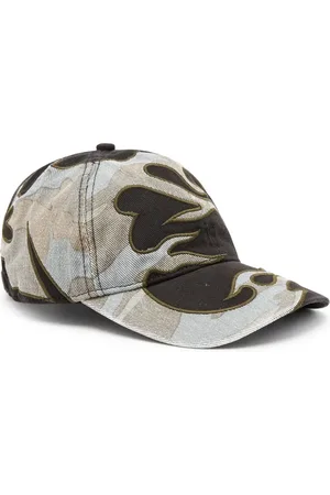 Diesel Flame-embroidered cotton cap