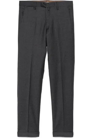 BRIGLIA Felted-finish trousers