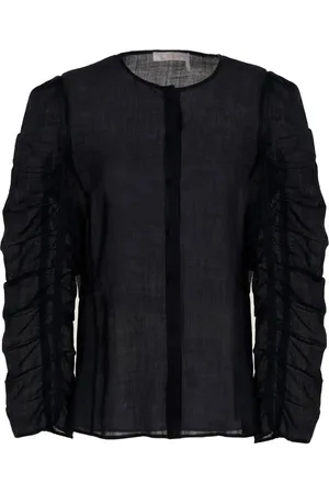 Chloé Gathered-sleeve blouse