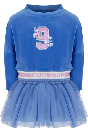 Lapin House Velvet tulle-overlay dress