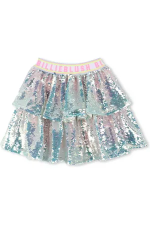 Billieblush Sequinned tiered skirt