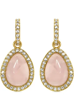 Oscar de la Renta Cabochon quartz drop earrings