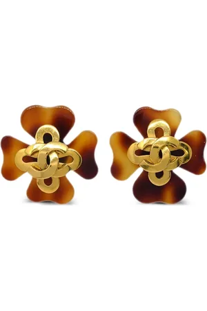 CHANEL 1995 clover earrings