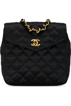 CHANEL 1986-1988 CC Quilted Satin crossbody bag