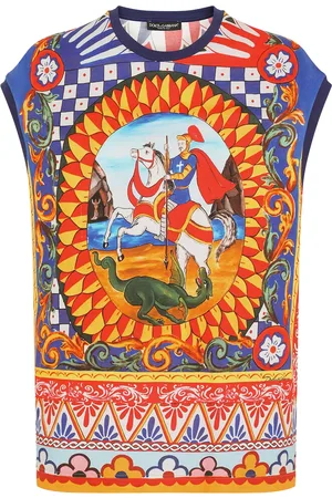 Dolce & Gabbana Graphic-print sleeveless T-shirt