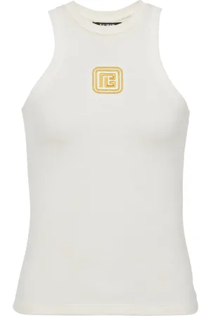 Balmain PB-embroidered tank top