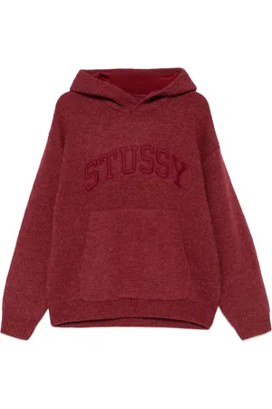 STUSSY Patch knitted hoodie