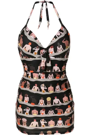 AMIR SLAMA Graphic-print swimsuit