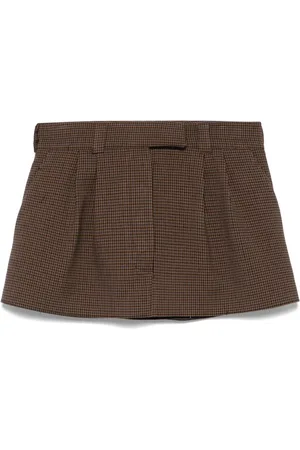 PNK Dogtooth-pattern mini skirt
