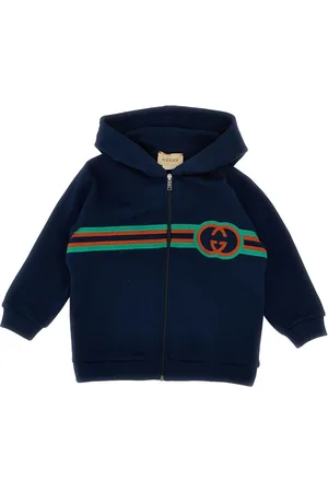 Gucci Logo-embroidered zipped hoodie
