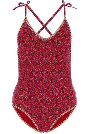 Isabel Marant Swan floral-print swimsuit