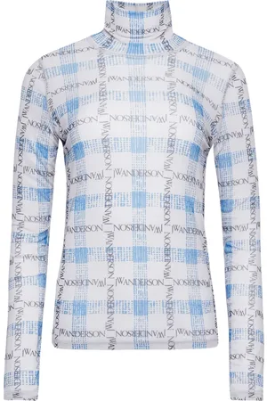 J.W.Anderson Logo check-print top