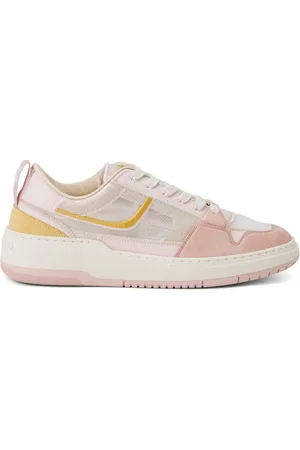 Salvatore Ferragamo Mesh suede lace-up sneakers