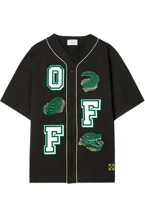 OFF-WHITE Croco baseball shirt