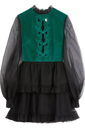 VALENTINO GARAVANI Embroidered organza mini dress