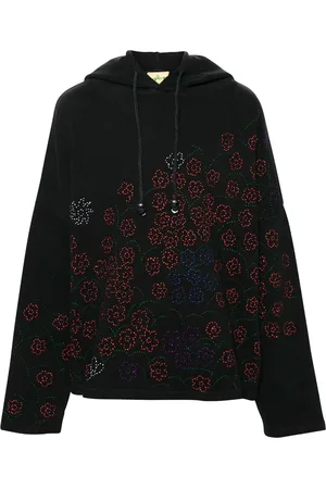 Glass Cypress Floral-embroidered hoodie