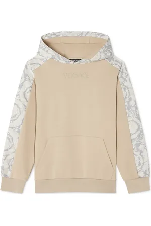 VERSACE Barocco-print panelled hoodie