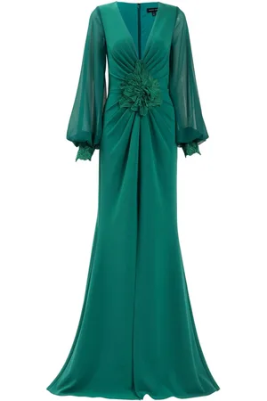 Tadashi Shoji Draped-detail gown