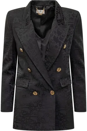 Elisabetta Franchi Jacquard Lettering blazer