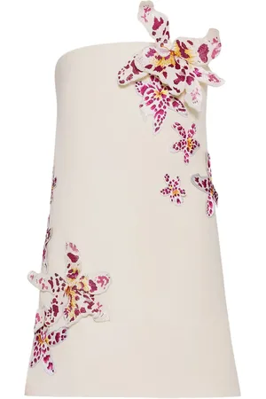 Oscar de la Renta Watercolor Orchid cocktail dress