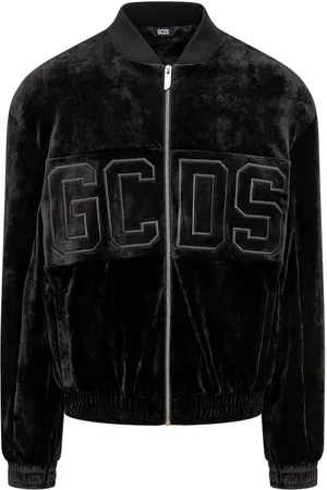 GCDS Logo-embroidered bomber jacket