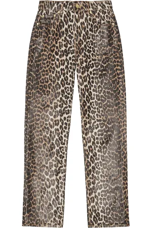 Ganni Leopard-print trousers