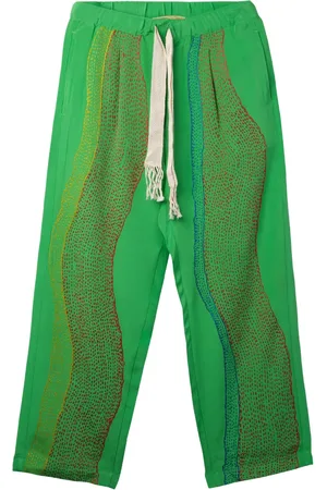 Glass Cypress Curves silk trousers