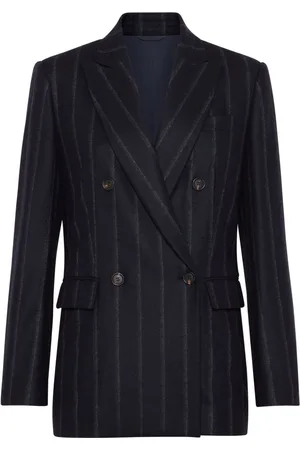 Brunello Cucinelli Double-breasted pinstriped blazer