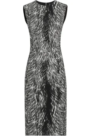 Dolce & Gabbana Fur-print midi dress