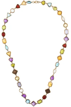 SwaytaSha 18kt yellow gold gemstone necklace