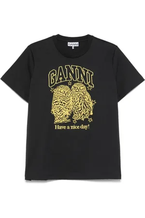 Ganni Jersey owls T-shirt