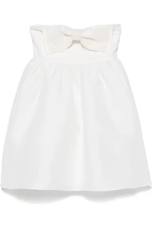 Self-Portrait Taffeta bandeau mini dress