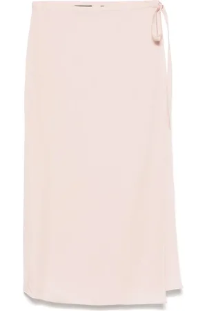 THEORY Wrap-design midi skirt